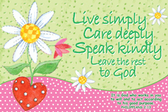 Live Simply Christian Poster