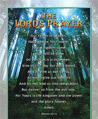 The Lords Prayer Forest Scene Poster