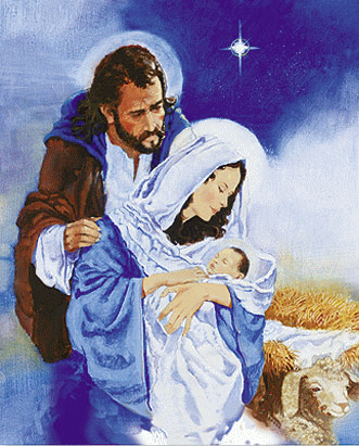 The Nativity Christmas Art Print 8x10