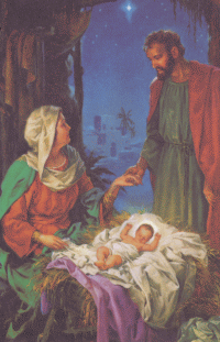 Christs Birth Nativity Scene Christmas Posters