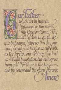 Our Father Lords Prayer Mini Poster