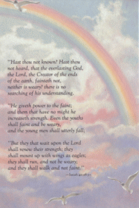 Wait Upon the Lord Rainbow Poster