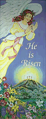 He is Risen Angel Door Poster