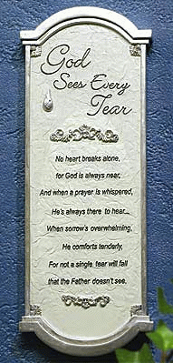 God Sees Every Tear Plaque - ONLY 1 LEFT