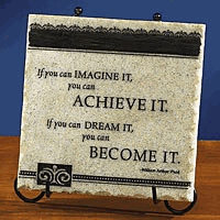 Imagine, Achieve, Become Plaque