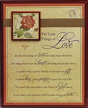 Little Things of Love Wall Plaque