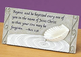 Repent and Be Baptized Plaque