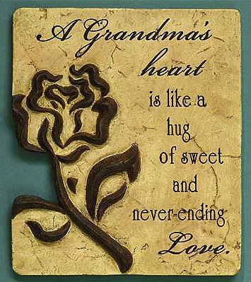 A Grandmas Heart Open Expressions Plaque