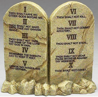 Ten Commandments Tabletop Plaque