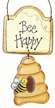 Bee Happy Wooden Ornamental Sign