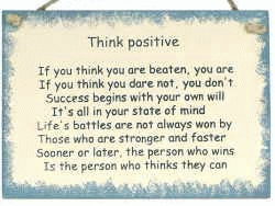 Think Positive Prepainted Sign w/Magnet