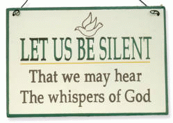 Let Us Be Silent Mini Plaque