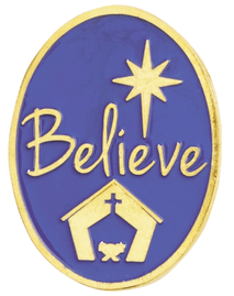 Believe in the Miracle Christmas Lapel Pin
