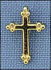Pretty Cross Lapel Pin - Gold