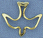 Open Dove - Gold Lapel Pin