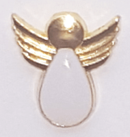 White Teardrop Angel Lapel Pins