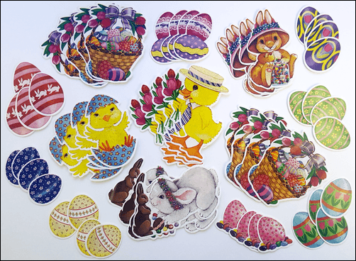 Bunnies, Chicks and Easter Egg Cutouts