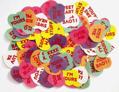 Valentine Love Candy Heart Cutouts