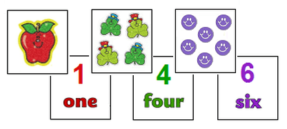 Number Flash Cards Made With Stickers