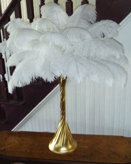 Ostrich Feather Wedding Centerpieces