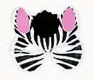 Party Mask - Striped Zebra Foam Kids Mask