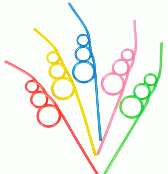 Curly Party Straws for Kids