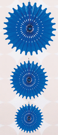 Tissue Paper Medallion - Blue 3 pc - ON SALE