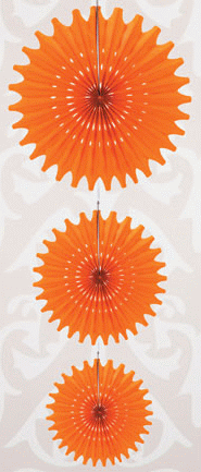 Tissue Paper Party Medallion - Orange Kit - 3 pc