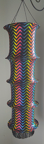 Rainbow Metallic Zig Zag Party Lantern