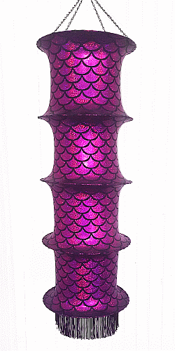 Purple Mermaid Spandex Lantern - Metallic
