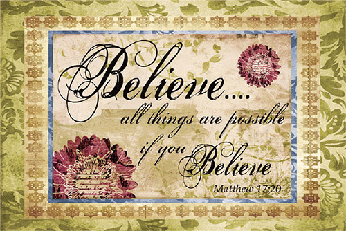 Believe All Things are Possible Pocket Card