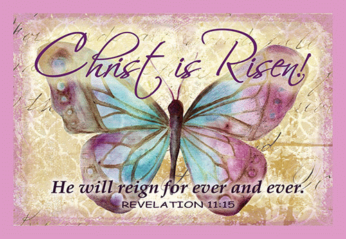 Christ is Risen Butterfly Pocket Card