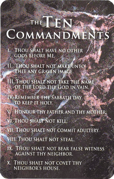 Marble Themed 10 Commandments Pocket Card