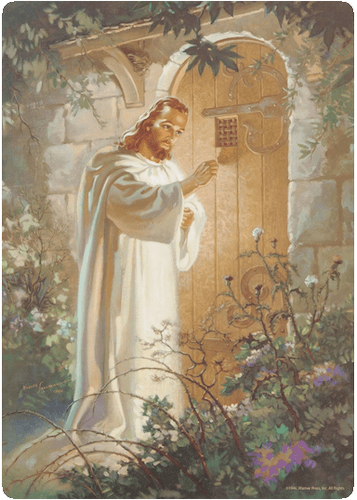 Christ at Hearts Door Pocket Card