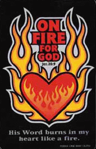 On Fire for God Pocket Prayer Card
