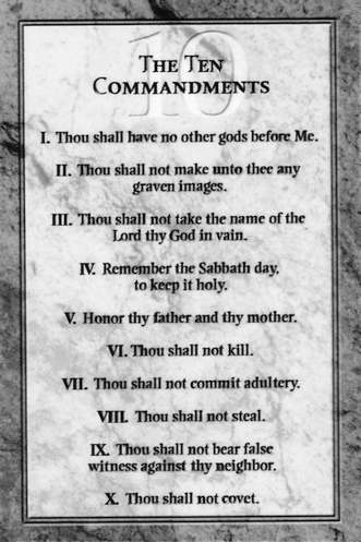 The Ten Commandments Pocket Card