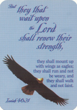 Wait Upon the Lord Eagles Pocket Card