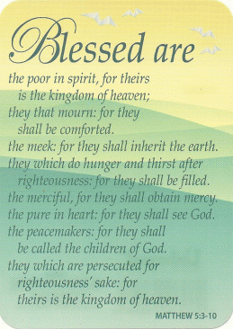 Blessed are the Poor in Spirit Pocket Card
