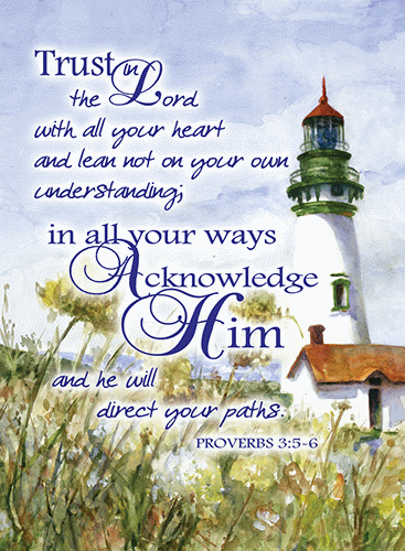 Trust the Lord Lighthouse Pocket Card