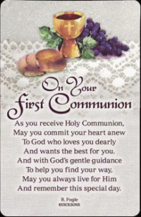 Holy First Communion Pocket Card