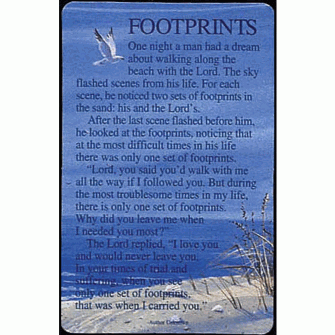 Footprints Pocket Card - Blue Theme