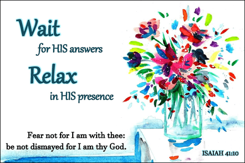 Wait and Relax in His Presence Pocket Card