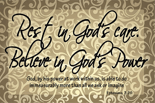 Rest and Believe in Gods Power Pocket Card