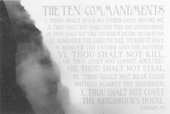 The Ten Commandments Pocket Card