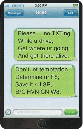 Dont Text and Drive Pocket Card