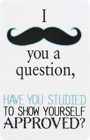 Mustache Question Pocket Card