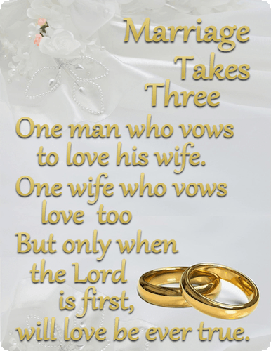 Marriage Takes Three with You Pocket Card