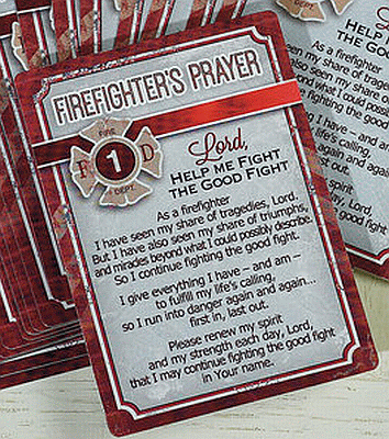 Firemens Prayer Pocket Card