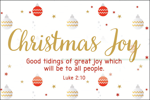 Christmas Joy and Ornaments Pocket Cards