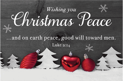 Wishing You Christmas Peace Pocket Card
